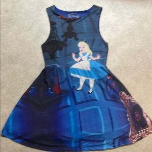 Disney Alice in Wonderland Stretch Knit Dress Sz M